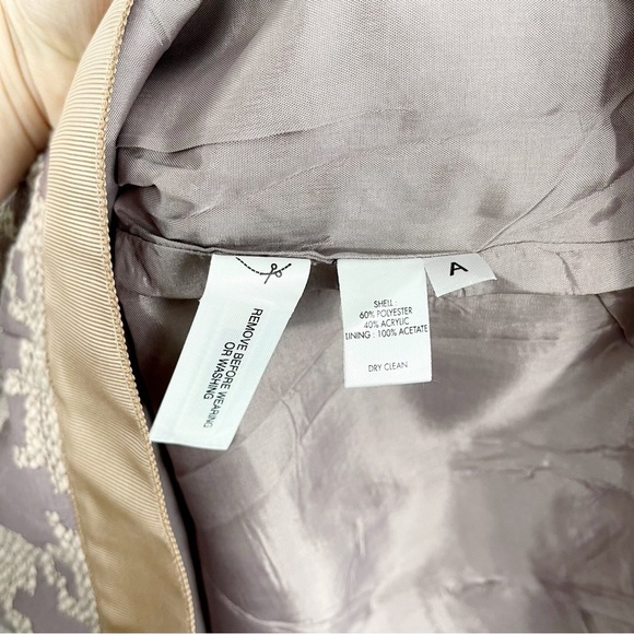 Ann Taylor LOFT Mauve Pink Houndstooth Print Straight Pencil Skirt - Size 8 - Picture 7 of 7